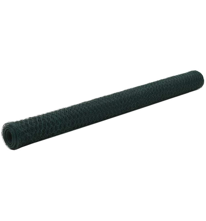 Grillage Acier avec revêtement en PVC 25x1,5 m Vert | Mobilier & Déco