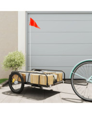 Remorque de vélo noir 135x70x37 cm fer | Mobilier & Déco