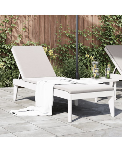 Chaise longue blanc 186x60x29 cm PP | Mobilier & Déco