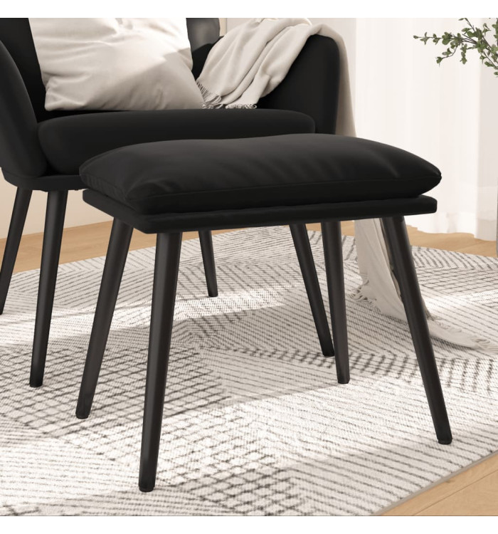 Repose-pied Noir 45x29,5x35 cm Velours | Mobilier & Déco