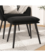 Repose-pied Noir 45x29,5x35 cm Velours | Mobilier & Déco
