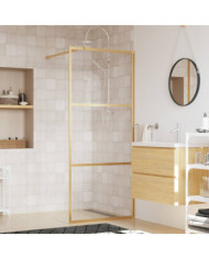 Paroi de douche avec verre ESG transparent doré 80x195 cm | Mobilier & Déco