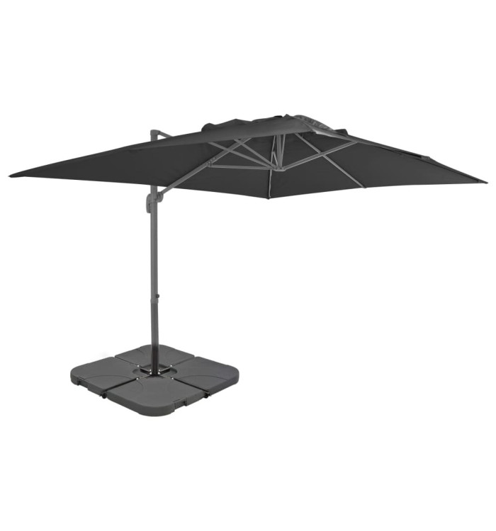 Parasol de jardin avec base portable anthracite | Mobilier & Déco