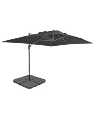 Parasol de jardin avec base portable anthracite | Mobilier & Déco