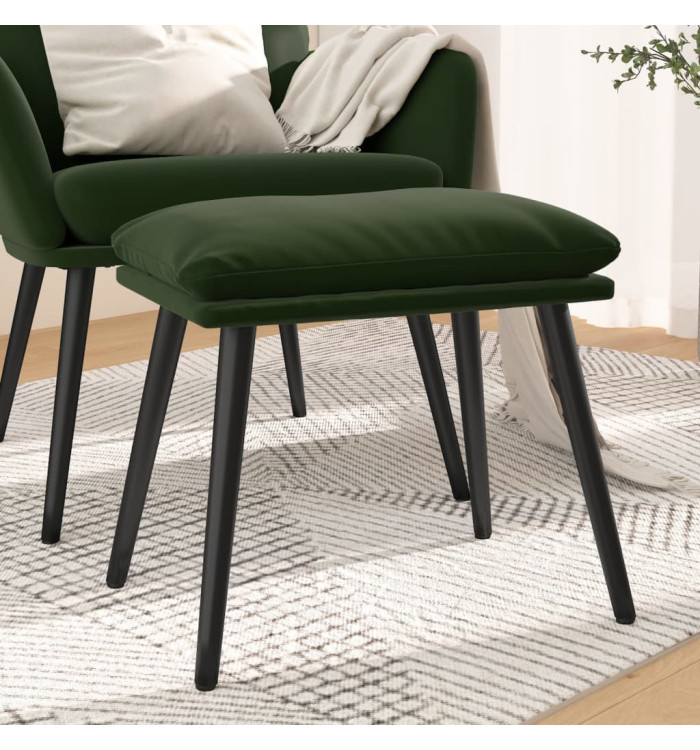 Repose-pied Vert foncé 45x29,5x35 cm Velours | Mobilier & Déco