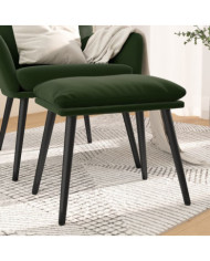 Repose-pied Vert foncé 45x29,5x35 cm Velours | Mobilier & Déco