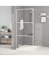 Paroi de douche Blanc 90x195 cm Verre ESG transparent | Mobilier & Déco