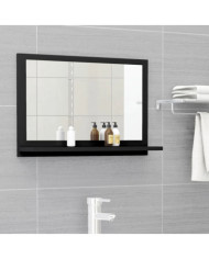 Miroir de salle de bain Noir 60x10,5x37 cm Bois d’ingénierie | Mobilier & Déco