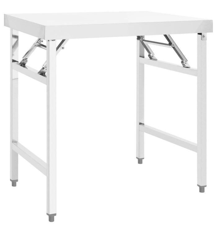 Table de travail pliable de cuisine 85x60x80cm Acier inoxydable | Mobilier & Déco