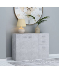Buffet Gris béton 105x30x75 cm Bois d’ingénierie | Mobilier & Déco