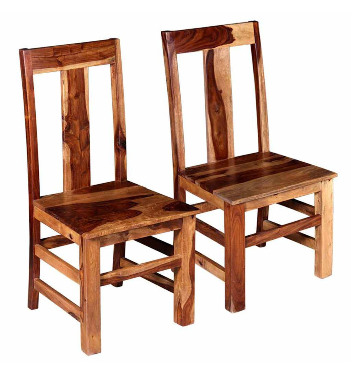 Chaises à manger lot de 2 bois massif | Mobilier & Déco