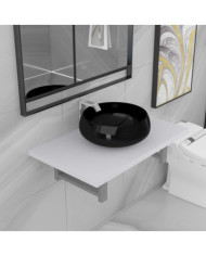 Meuble de salle de bain en deux pièces Céramique Blanc | Mobilier & Déco