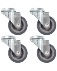 4 pcs Roulettes pivotantes à trou de boulon 50 mm | Mobilier & Déco