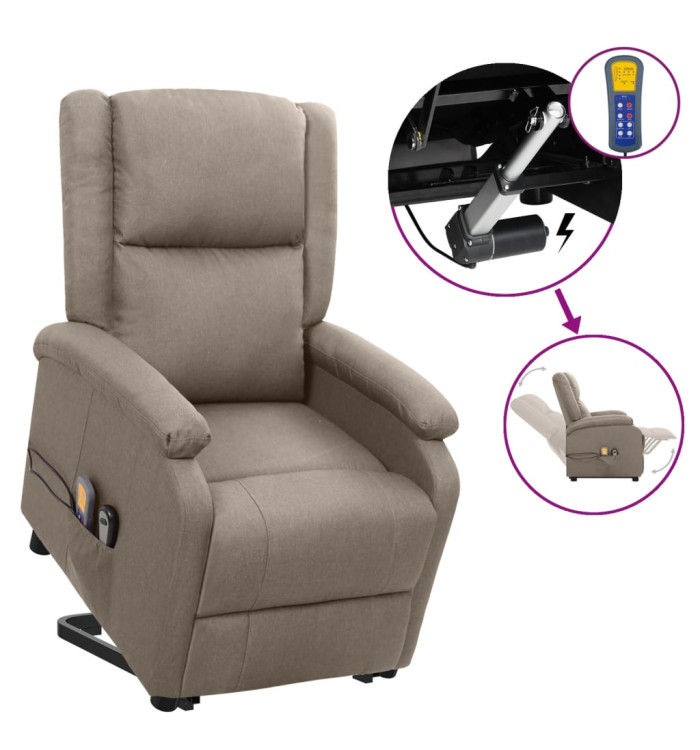 Fauteuil de massage Taupe Tissu | Mobilier & Déco