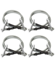 Cordes avec mousqueton 4 pcs Caoutchouc | Mobilier & Déco