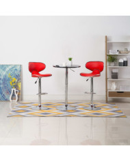 Tabourets de bar 2 pcs rouge similicuir | Mobilier & Déco