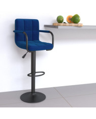Tabouret de bar Bleu Tissu | Mobilier & Déco