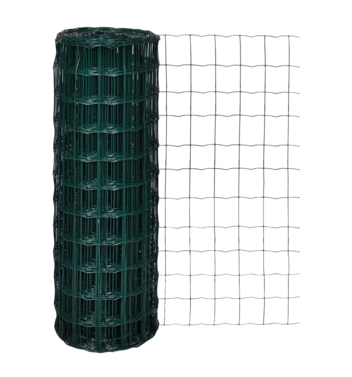 Clôture Euro Acier 25 x 1,7 m Vert | Mobilier & Déco