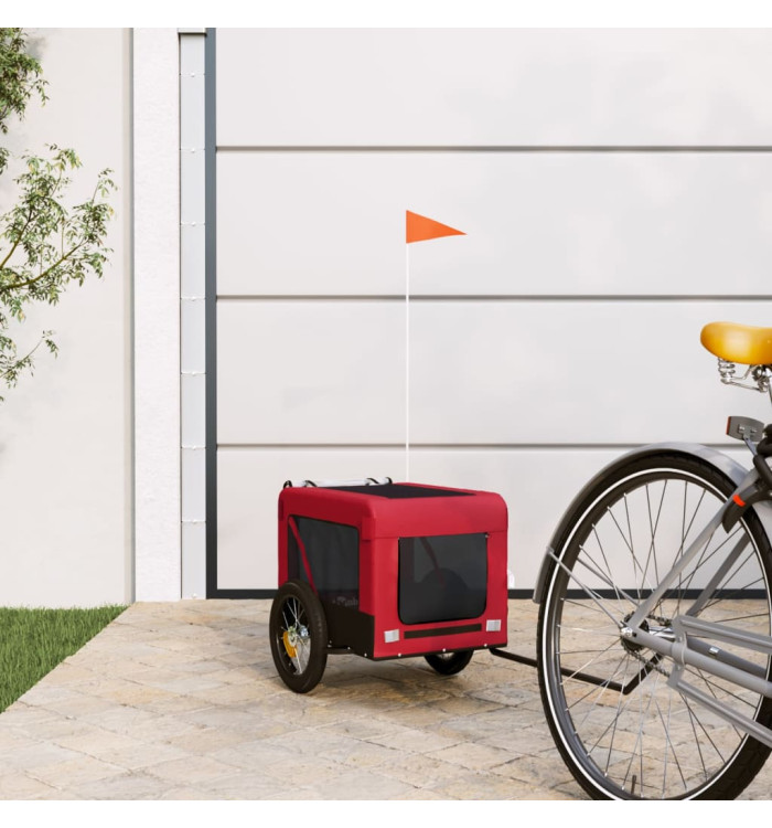 Remorque de vélo pour animaux de compagnie rouge et noir | Mobilier & Déco