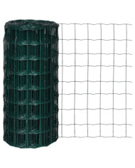 Clôture euro Acier 10 x 0,8 m Vert | Mobilier & Déco