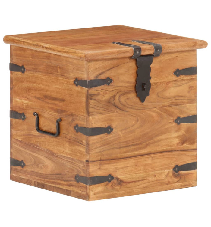 Coffre 40x40x40 cm Bois d'acacia solide | Mobilier & Déco