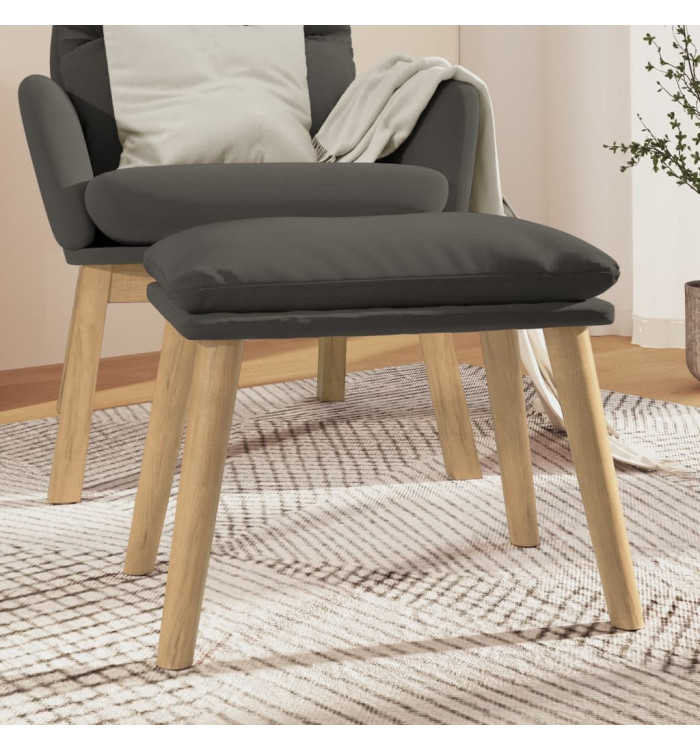 Repose-pied Gris foncé 45x29,5x35 cm Velours | Mobilier & Déco