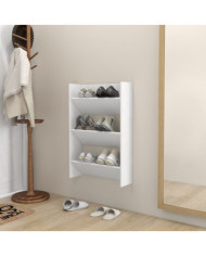 Armoire à chaussures murale Blanc 60x18x90 cm Aggloméré | Mobilier & Déco