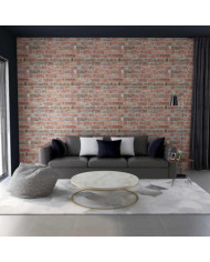 Panneaux muraux 3D avec design de brique rouge 10 pcs EPS | Mobilier & Déco