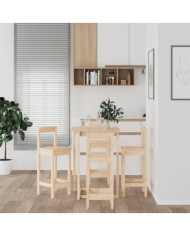 Ensemble de bar 5 pcs Bois de pin massif | Mobilier & Déco