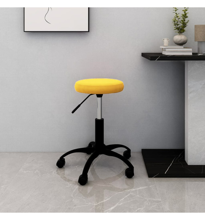 Chaise pivotante de bureau Jaune moutarde Velours | Mobilier & Déco