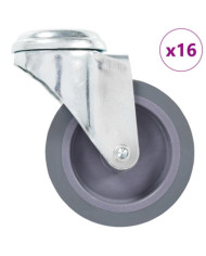 16 pcs Roulettes pivotantes à trou de boulon 75 mm | Mobilier & Déco