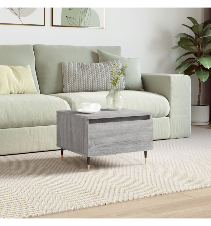 Table basse sonoma gris 50x46x35 cm bois d'ingénierie | Mobilier & Déco