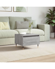 Table basse sonoma gris 50x46x35 cm bois d'ingénierie | Mobilier & Déco