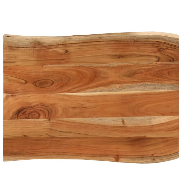 Dessus de table 80x60x3,8 cm rectangulaire bois massif d'acacia | Mobilier & Déco
