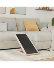 Rampe pour chiens gris 70x35 cm bois de sapin solide | Mobilier & Déco