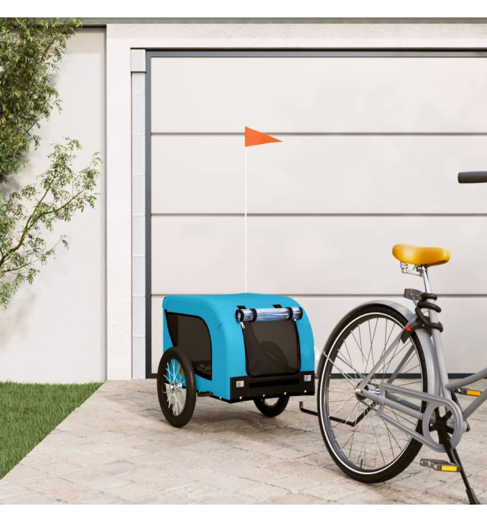 Remorque de vélo pour animaux de compagnie bleu et noir | Mobilier & Déco