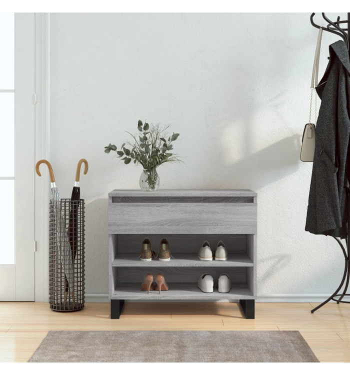 Armoire à chaussures Sonoma gris 70x36x60 cm Bois d'ingénierie | Mobilier & Déco