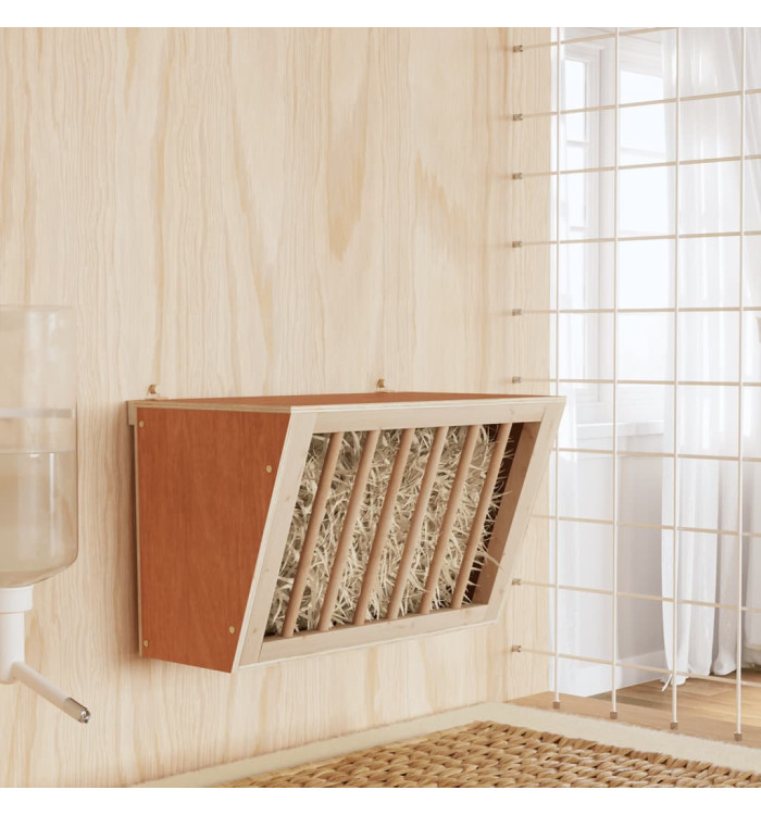 Mangeoire à foin pour lapins 37x18,5x23 cm bois massif sapin | Mobilier & Déco