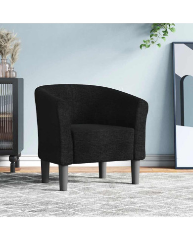 Chaise cabriolet noir tissu | Mobilier & Déco