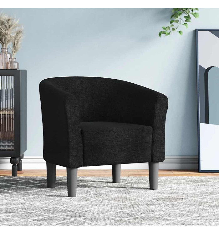Chaise cabriolet noir tissu | Mobilier & Déco
