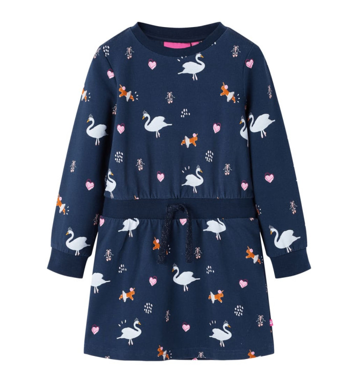 Robe pour enfants à manches longues bleu marine 116 | Mobilier & Déco