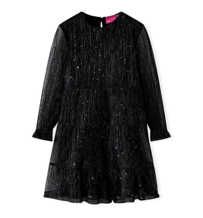 Robe à manches longues pour enfants noir 140 | Mobilier & Déco