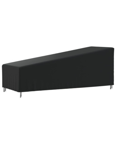 Housse de chaise longue noir 210x80x45/75 cm oxford 420D | Mobilier & Déco