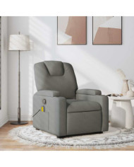 Fauteuil de massage inclinable Gris foncé Tissu | Mobilier & Déco