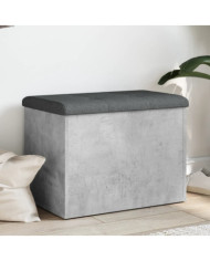Banc de rangement gris béton 62x42x45 cm bois d'ingénierie | Mobilier & Déco