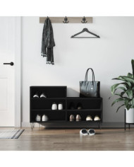 Armoire à chaussures Noir 102x36x60 cm Bois d'ingénierie | Mobilier & Déco
