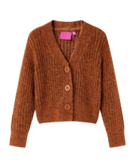 Cardigan pour enfants tricoté cognac 104 | Mobilier & Déco