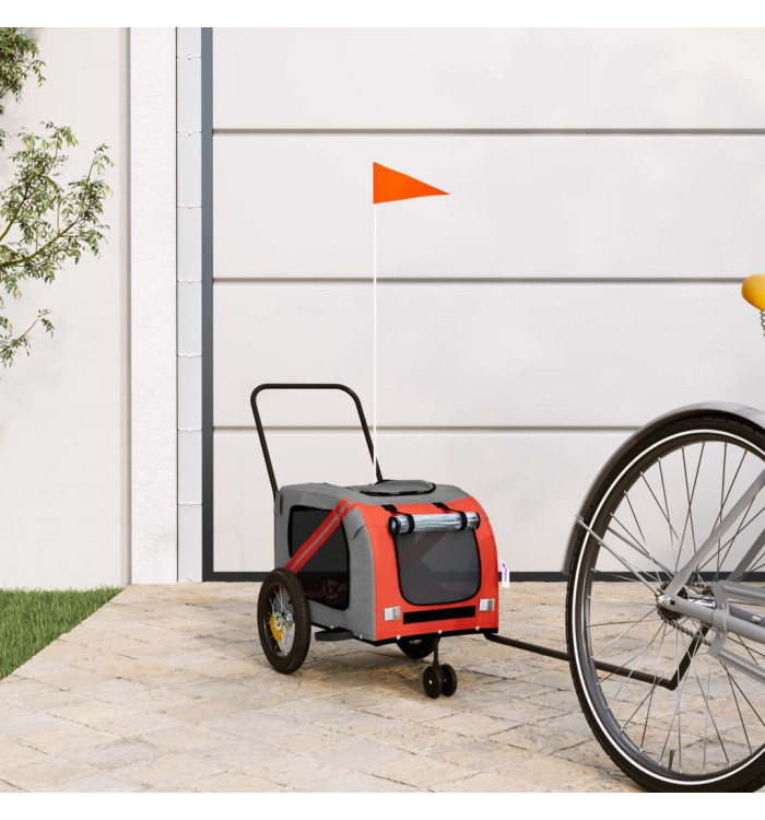 Remorque de vélo pour animaux de compagnie orange et noir | Mobilier & Déco