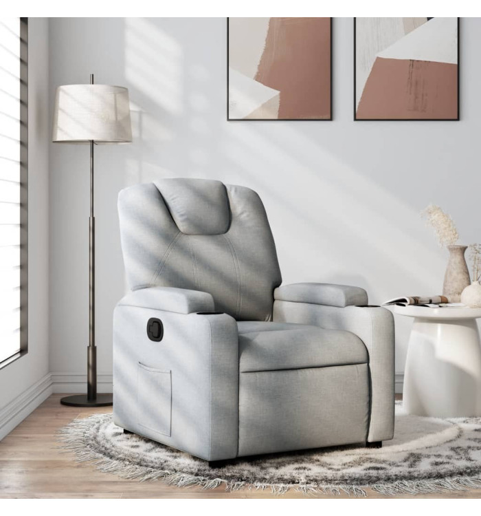 Fauteuil inclinable Gris clair Tissu | Mobilier & Déco