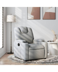 Fauteuil inclinable Gris clair Tissu | Mobilier & Déco